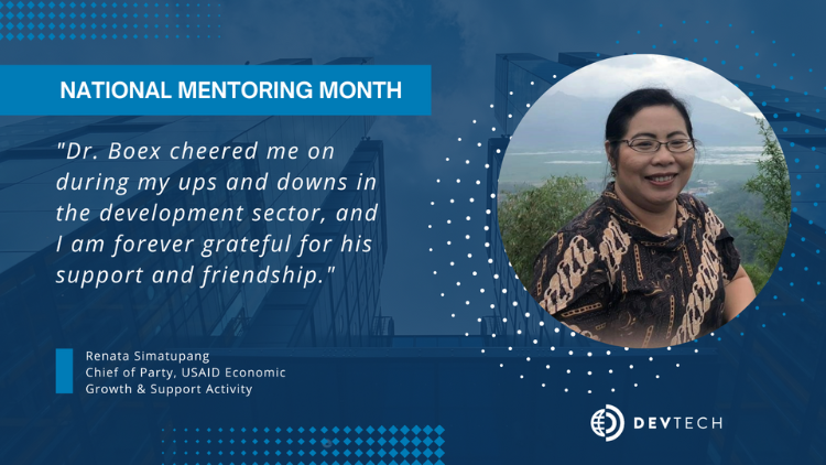 Graphic of Renata Simatupang for National Mentoring Month