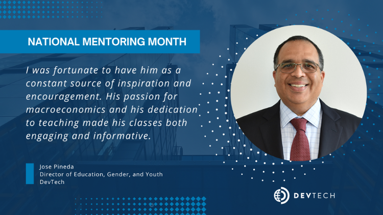 Graphic of Jose Pineda for National Mentoring Month